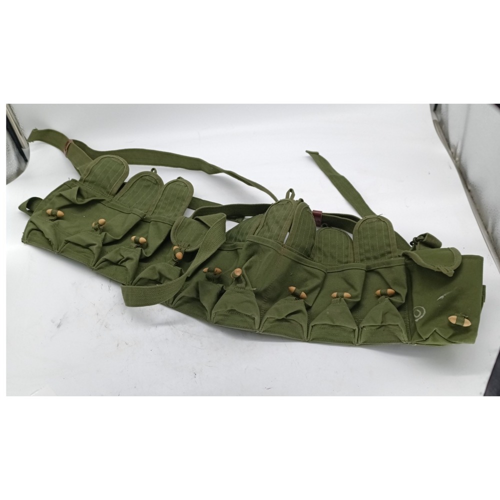 Chinese Military Type 56 Canvas Ammo Pouch Chest Rig Olive Drab Green s11